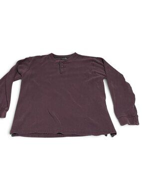 Consensus Sportswear long sleeve shirt mens Size L Dark Purple or Maroon thermal